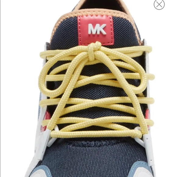MICHAEL KORS LIV TRAINER Sneaker Navy Multi Size:8 - Picture 5 of 5